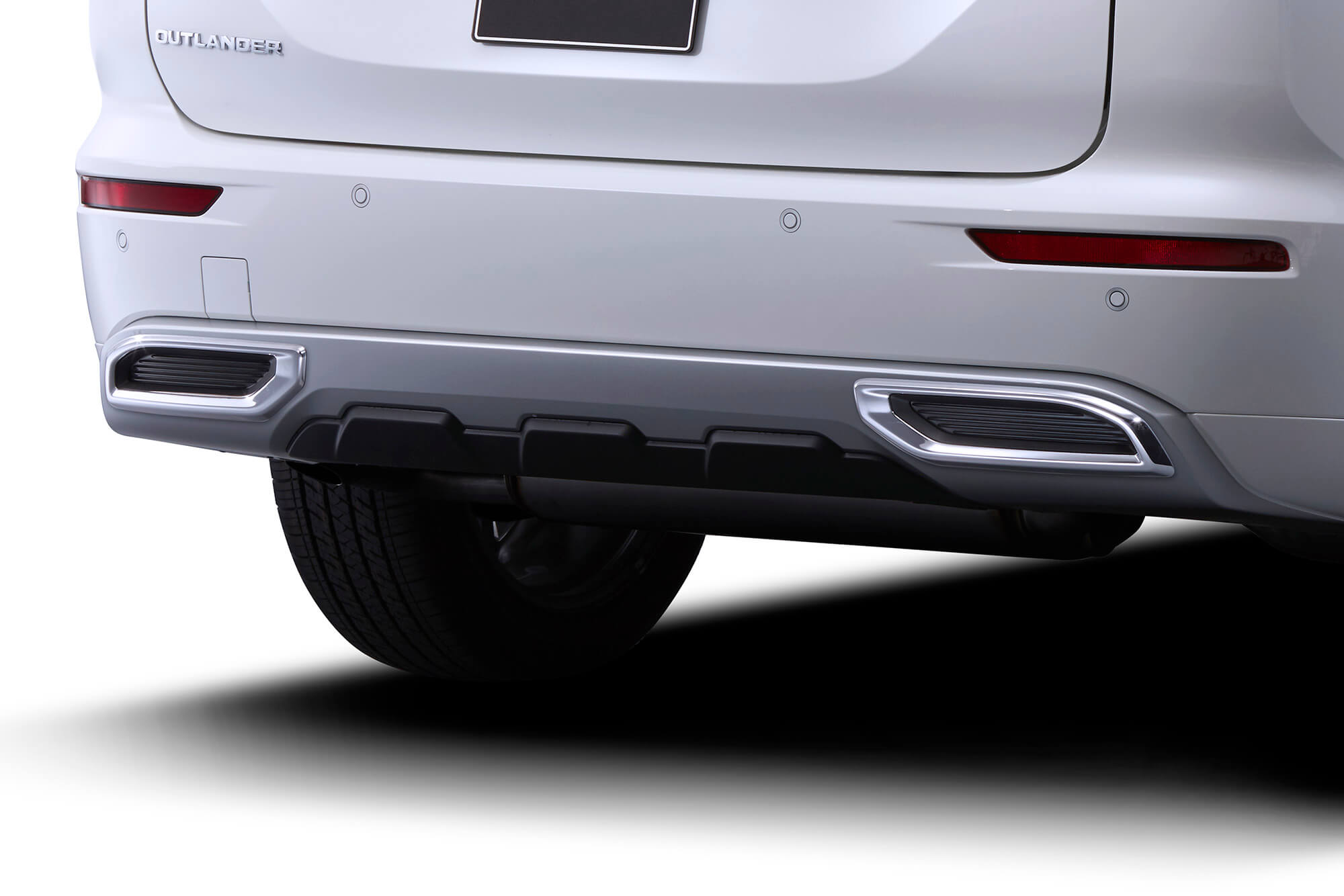 Chrome Rear Bumper Garnish Outlander PHEV Simon Lucas North Shore